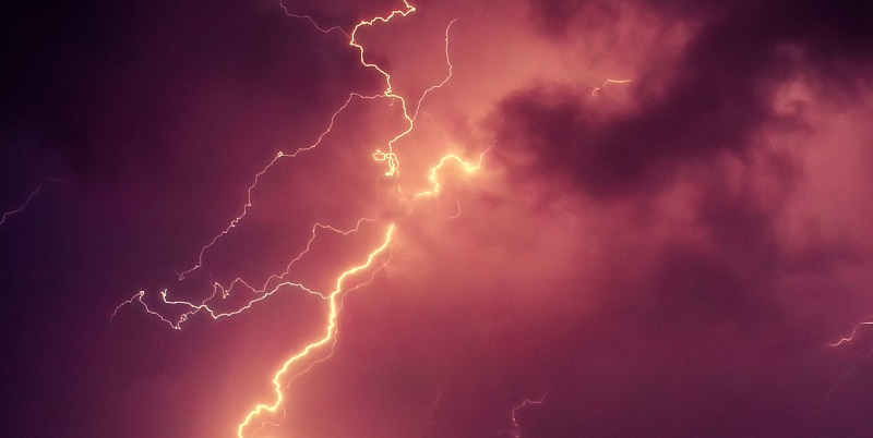 Watch storms and lightning in a scary story